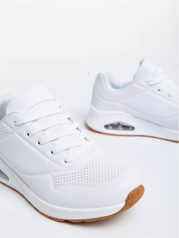 Дамски бели спортни обувки Arline от екологична кожа, 6 - Kalapod.bg