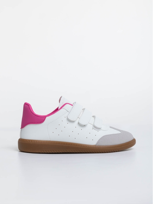Дамскии спортни обувки бели с  розово от екологична кожа Raynor, 5 - Kalapod.bg