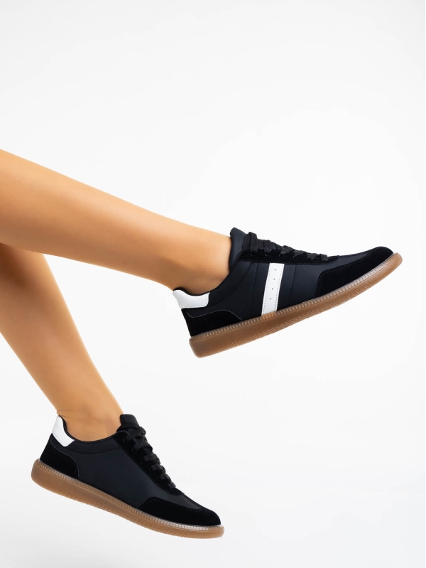 Дамски спортни обувки черни от екологична кожа Liliha, 3 - Kalapod.bg