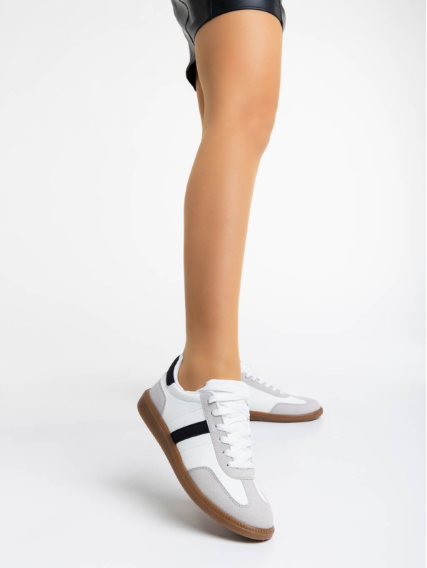 Дамски спортни обувки бели от екологична кожа Liliha, 2 - Kalapod.bg