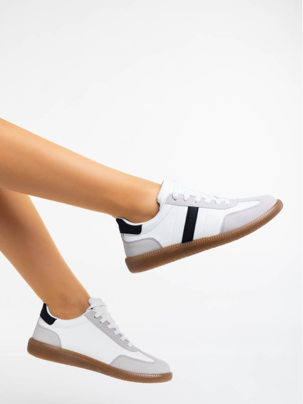 Дамски спортни обувки бели от екологична кожа Liliha, 4 - Kalapod.bg