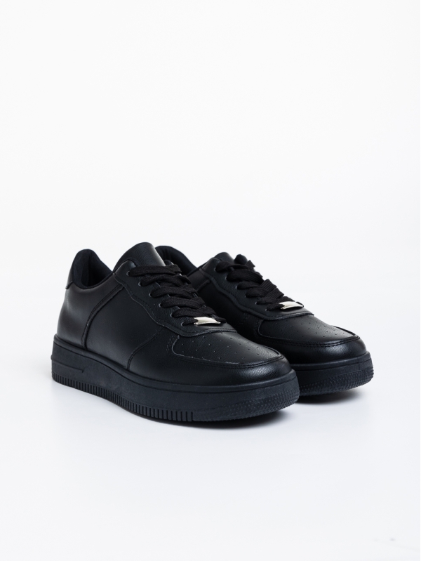 Мъжки  спортни обувки черни от екологична кожаCaiden - Kalapod.bg