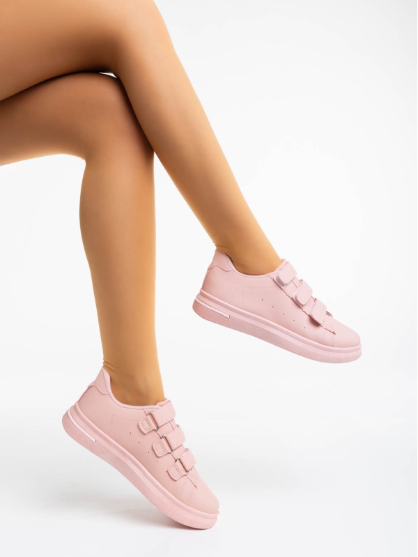 Дамски спортни обувки розови от екологична кожа Deziree, 4 - Kalapod.bg
