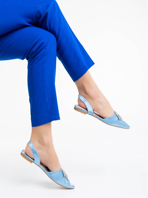 Дамски обувки сини от текстилен материал Jenita, 4 - Kalapod.bg