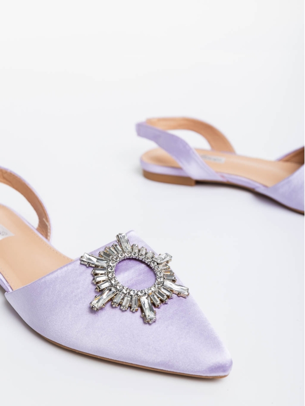 Дамски обувки лилави от текстилен материал Jenita, 6 - Kalapod.bg