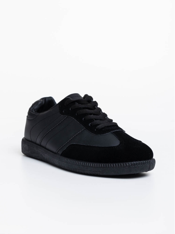 Мъжки спортни обувки черни от екологична кожа Silvius - Kalapod.bg