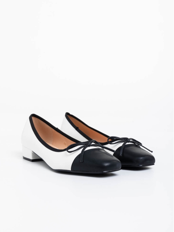 Дамски обувки с ток бели от екологична кожа Shyann, 2 - Kalapod.bg