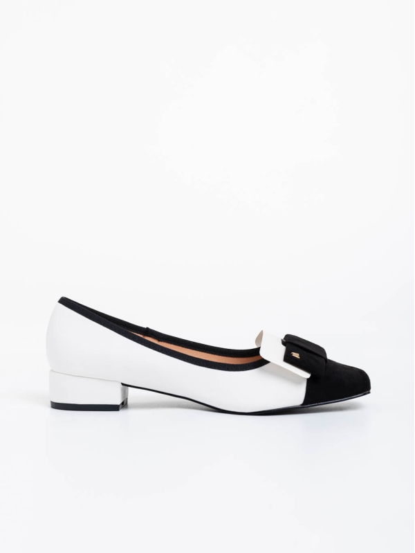 Дамски обувки с ток бели от екологична кожа Gioia, 3 - Kalapod.bg