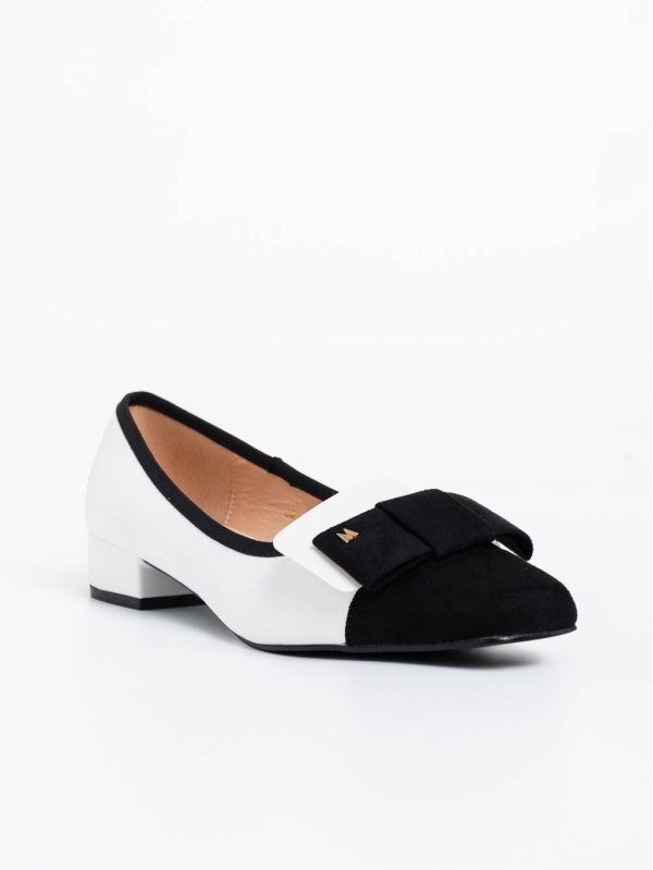Дамски обувки с ток бели от екологична кожа Gioia, 2 - Kalapod.bg