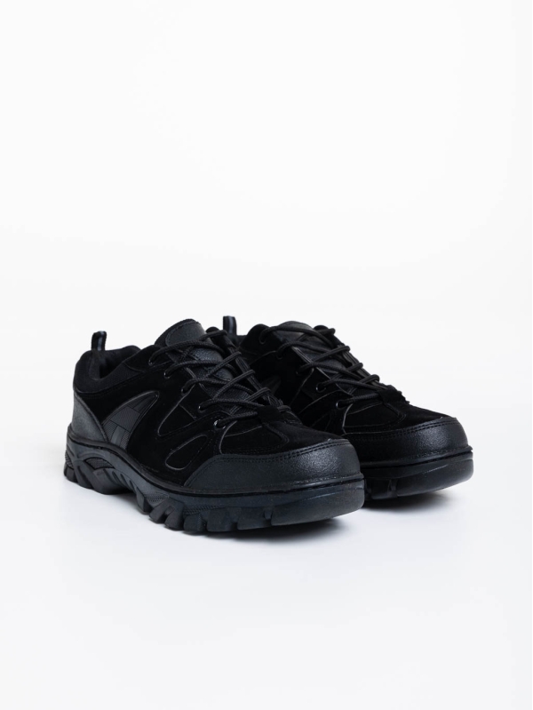 Мъжки спортни обувки черни от екологична кожа Astor, 2 - Kalapod.bg