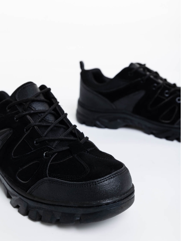 Мъжки спортни обувки черни от екологична кожа Astor, 4 - Kalapod.bg