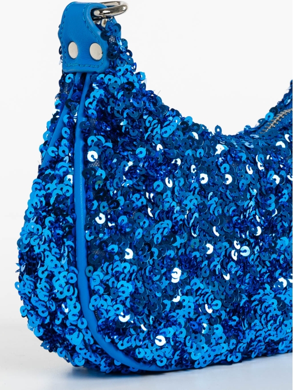 Дамска чанта тъмно синя от текстилен материал Ayah, 4 - Kalapod.bg
