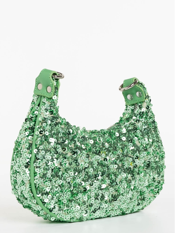 Дамска чанта зелен от текстилен материал Ayah, 3 - Kalapod.bg