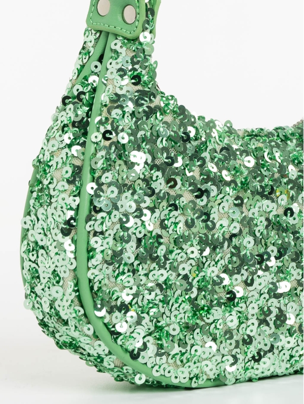 Дамска чанта зелен от текстилен материал Ayah, 4 - Kalapod.bg
