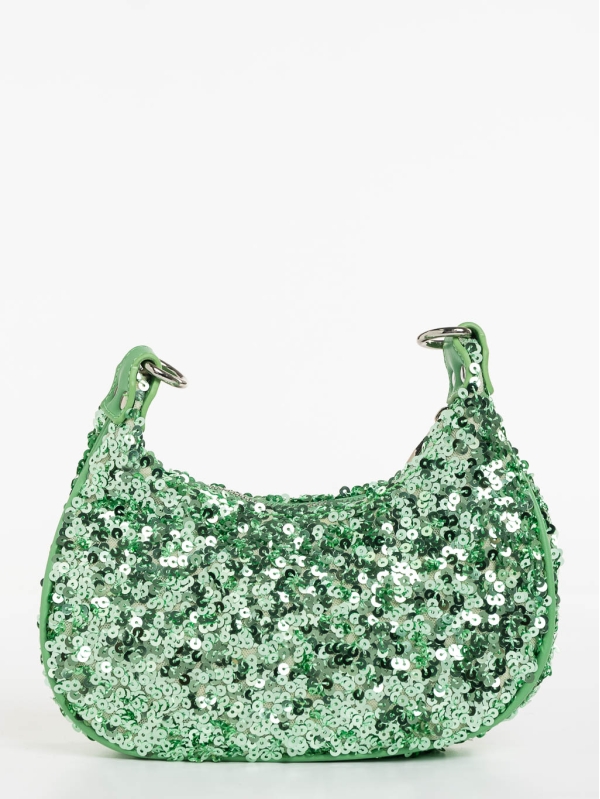 Дамска чанта зелен от текстилен материал Ayah, 5 - Kalapod.bg