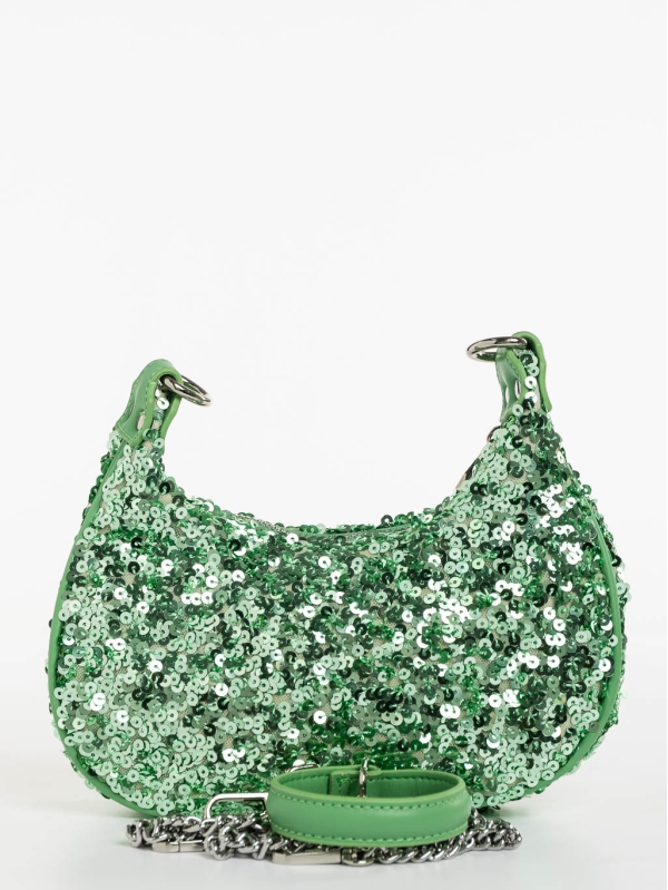 Дамска чанта зелен от текстилен материал Ayah, 6 - Kalapod.bg