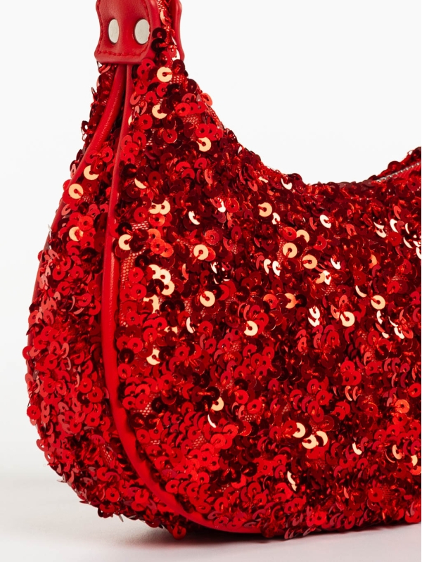 Дамска чанта червен от текстилен материал  Ayah, 4 - Kalapod.bg