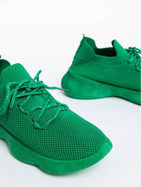 Дамски спортни обувки зелени от текстилен материал Ramila, 6 - Kalapod.bg