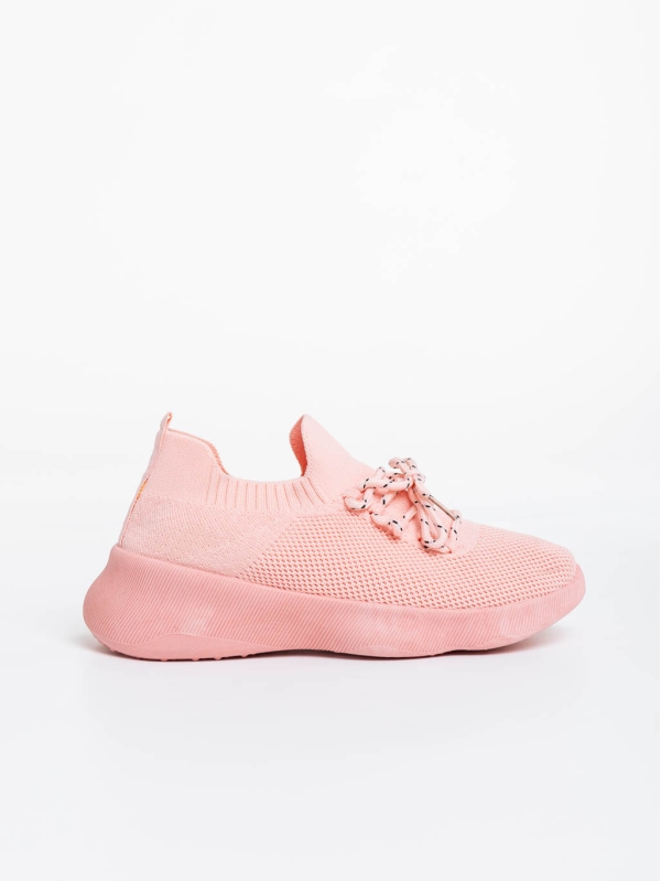 Дамски спортни обувки розови от текстилен материал Ramila, 5 - Kalapod.bg