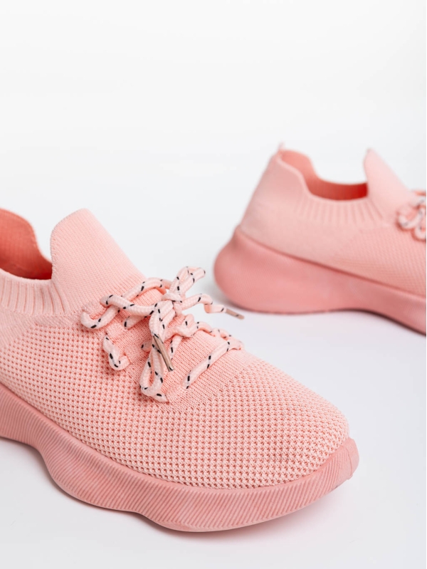 Дамски спортни обувки розови от текстилен материал Ramila, 6 - Kalapod.bg