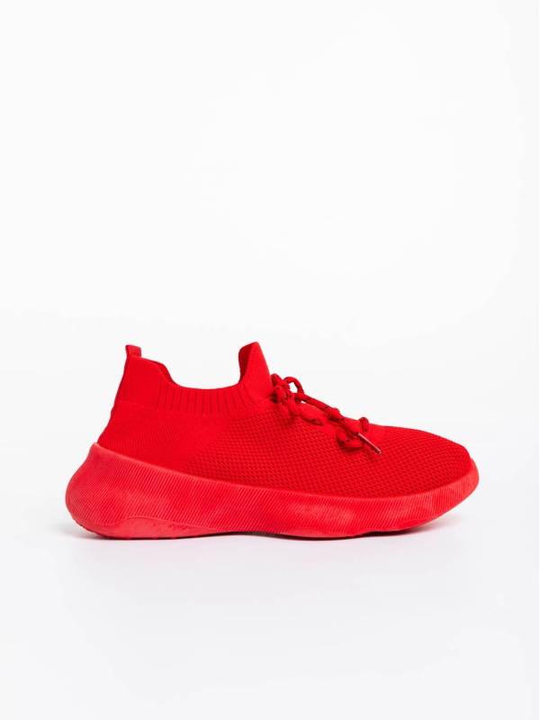 Дамски спортни обувки червени от текстилнен материал Ramila, 6 - Kalapod.bg