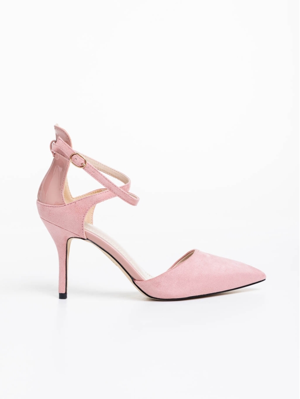 Дамски обувки розови от текстилнен материал Siriadne, 5 - Kalapod.bg