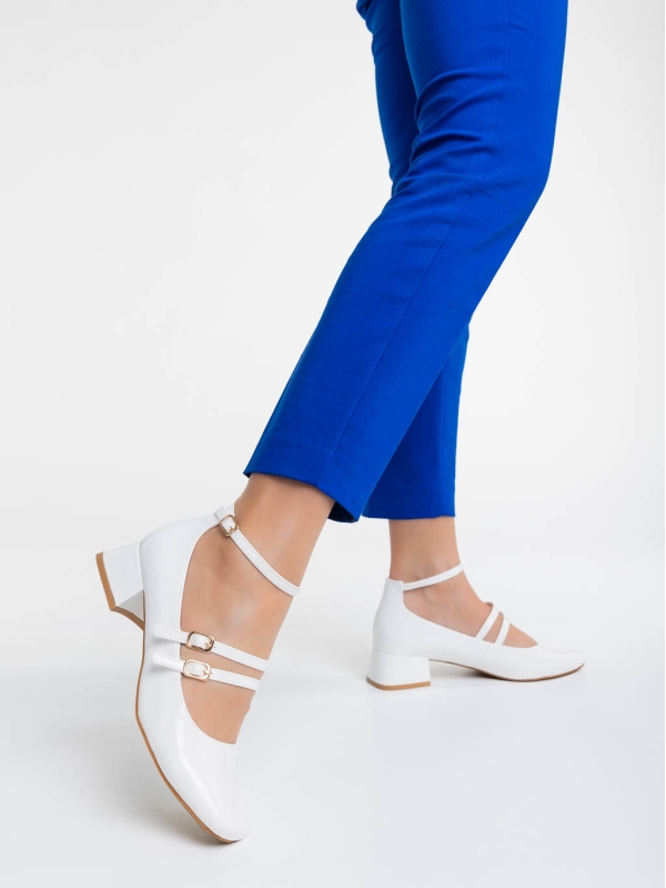 Дамски обувки бели от екологична кожа Reizy, 3 - Kalapod.bg
