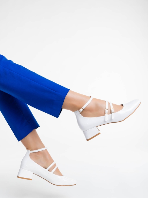 Дамски обувки бели от екологична кожа Reizy, 4 - Kalapod.bg