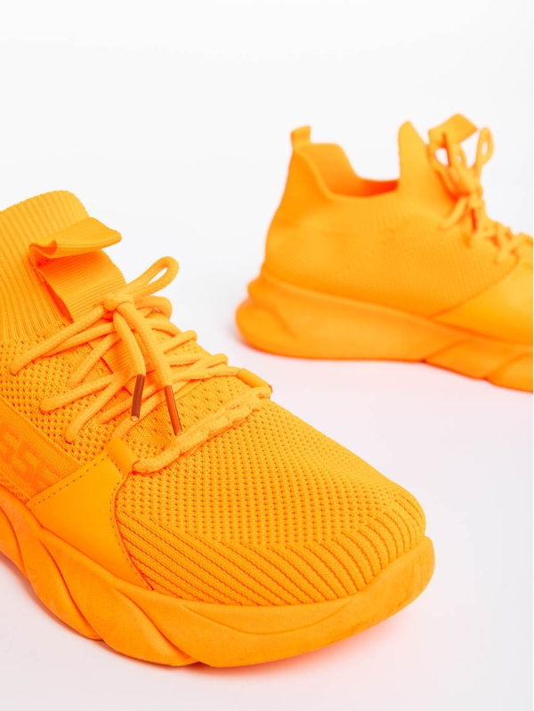 Дамски спортни обувки оранжеви от текстилен материал Renie, 6 - Kalapod.bg