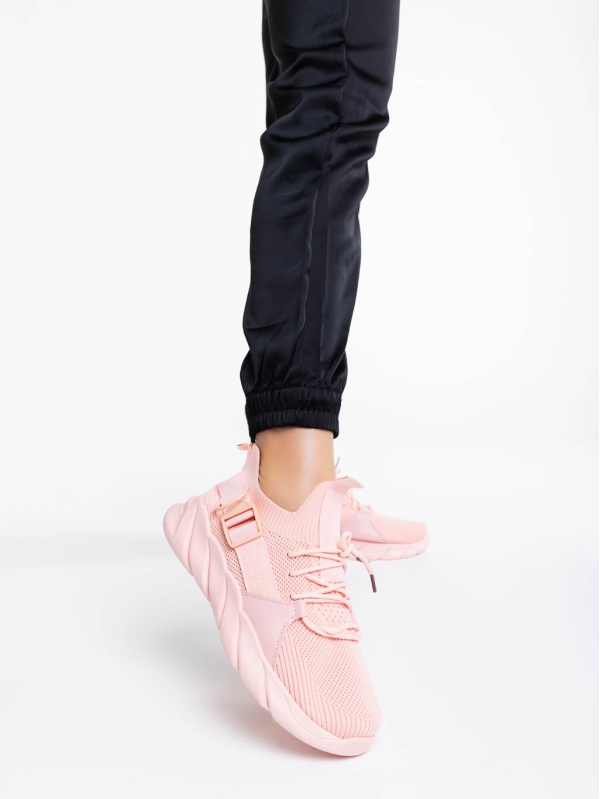 Дамски спортни обувки розови от текстилен материал Renie, 2 - Kalapod.bg