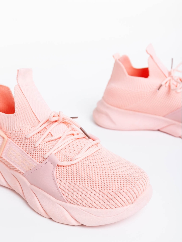 Дамски спортни обувки розови от текстилен материал Renie, 6 - Kalapod.bg