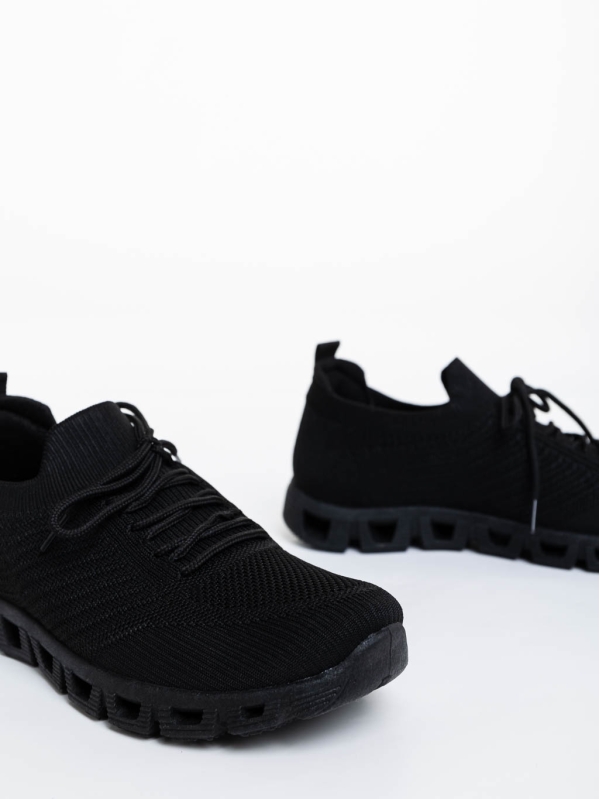 Дамски спортни обувки черни от текстилен материал Romeesa, 6 - Kalapod.bg