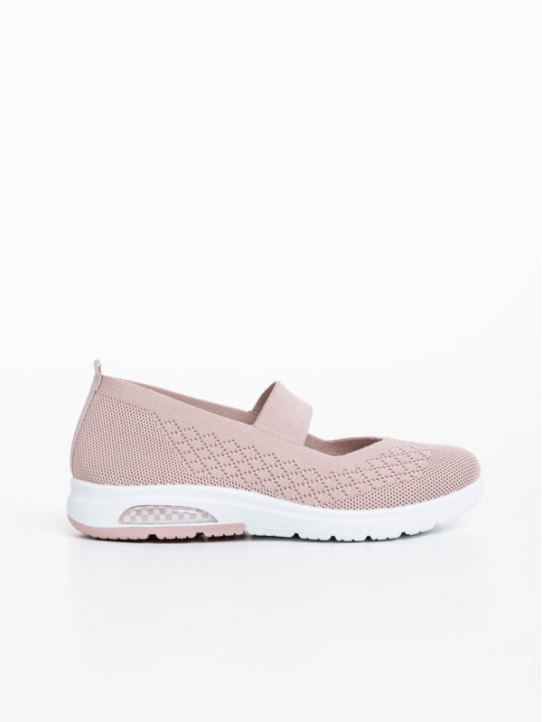 Дамски спортни обувки розови от текстилен материал Renora, 5 - Kalapod.bg