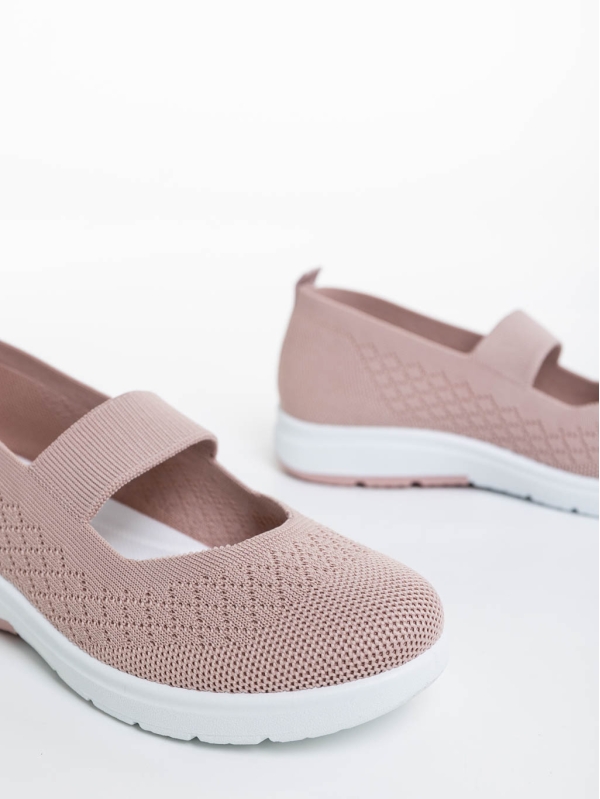 Дамски спортни обувки розови от текстилен материал Renora, 6 - Kalapod.bg