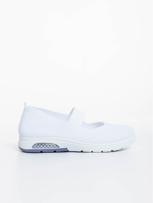 Дамски спортни обувки бели от текстилен материал Renora, 5 - Kalapod.bg