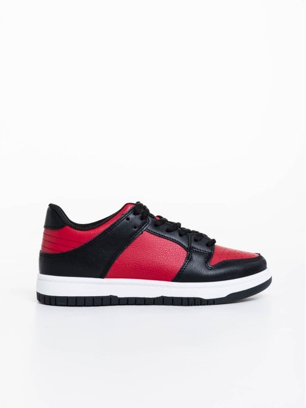 Дамски спортни обувки червени с черно от екологична кожа Remmie, 5 - Kalapod.bg