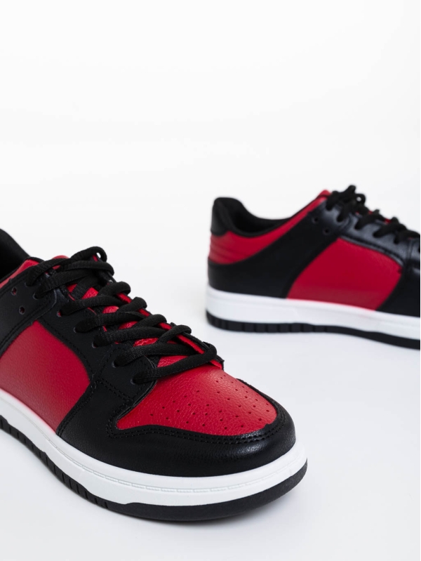 Дамски спортни обувки червени с черно от екологична кожа Remmie, 6 - Kalapod.bg