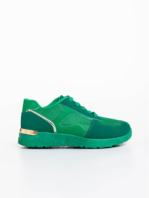 Дамски спортни обувки зелени от текстилен материал Laraine, 5 - Kalapod.bg