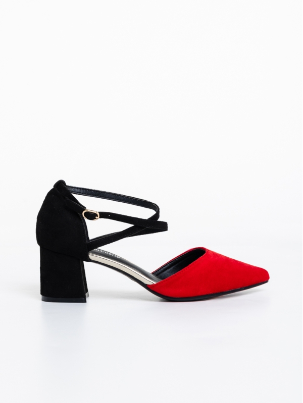 Дамски обувки с тол червени от текстилен материал Sisley, 5 - Kalapod.bg