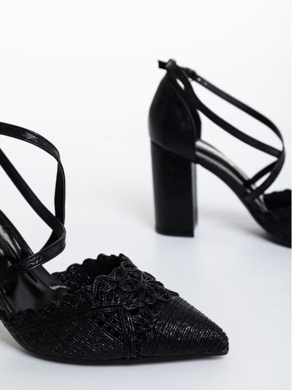 Дамски обувки черни от текстилен материал Laicie, 6 - Kalapod.bg