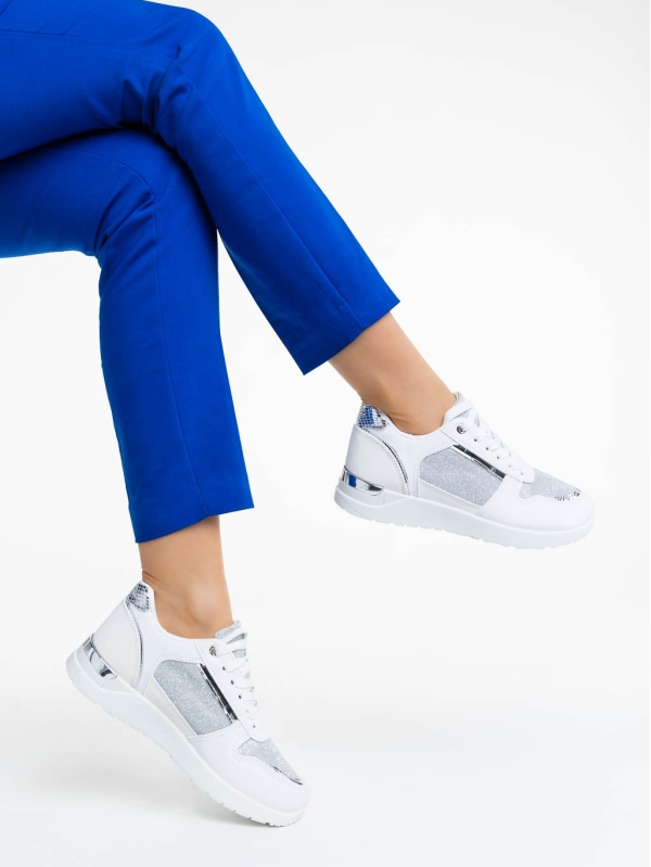 Дамски спортни обувки бели от екологична кожа Litsa - Kalapod.bg