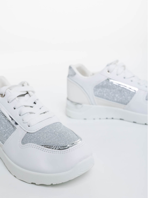 Дамски спортни обувки бели от екологична кожа Litsa, 6 - Kalapod.bg