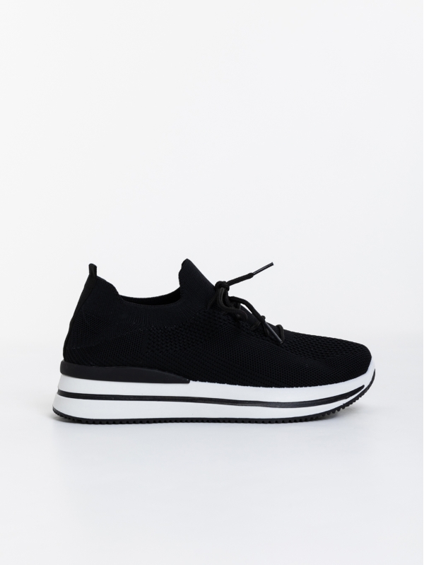 Дамски спортни обувки черни от текстилен материал Taormina, 5 - Kalapod.bg