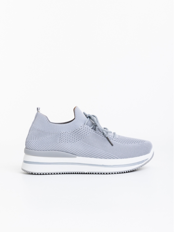 Дамски спортни обувки сиви от текстилен материал Taormina, 5 - Kalapod.bg