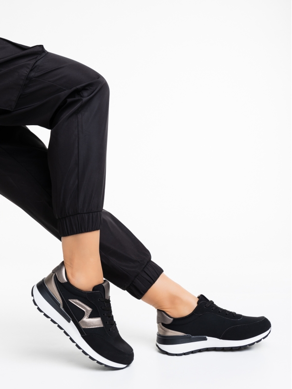 Дамски спортни обувки черни от текстилен материал Capris, 4 - Kalapod.bg
