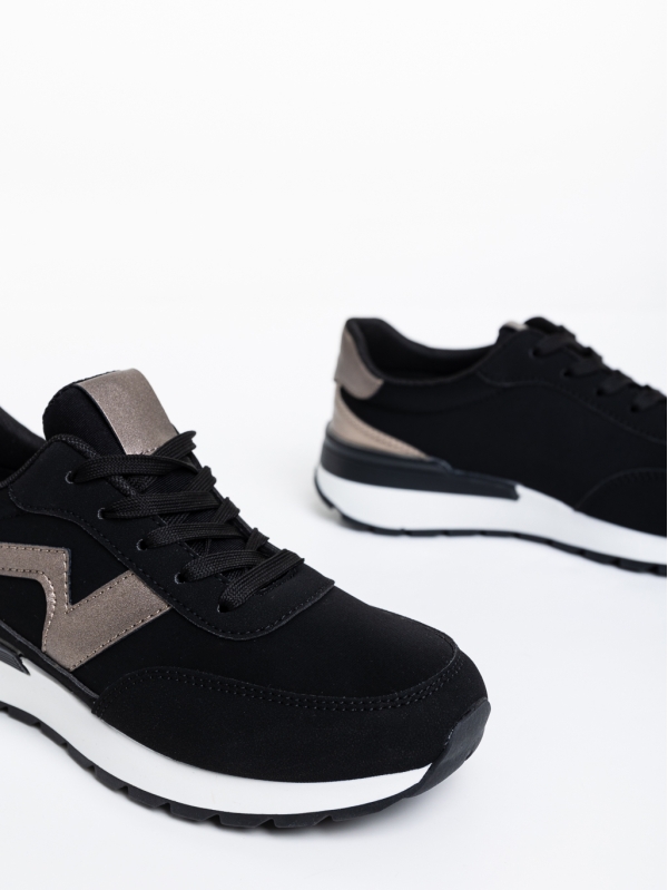 Дамски спортни обувки черни от текстилен материал Capris, 6 - Kalapod.bg