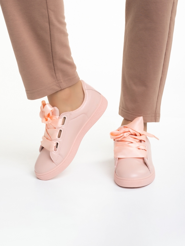 Дамски спортни обувки  розови от еко кожа  Elvina, 3 - Kalapod.bg