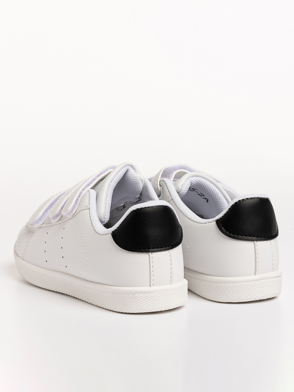Детски спортни обувки  бели  с черно  от еко кожа Barney, 3 - Kalapod.bg