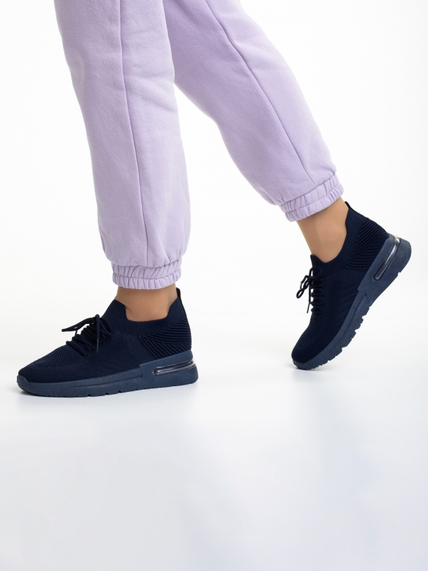 Дамски спортни обувки  сини  от текстилен материал  Miyoko, 3 - Kalapod.bg