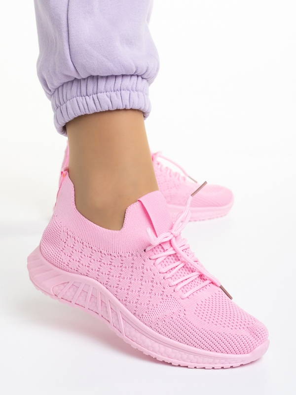 Дамски спортни обувки тъмно розови  от текстилен материал  Kassidy, 2 - Kalapod.bg